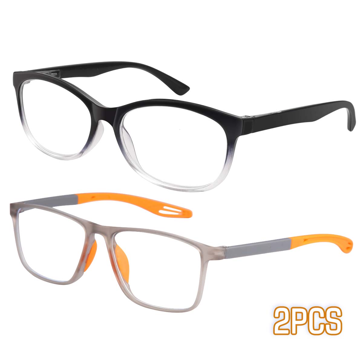 

2PCS Autofocus Power Anti-Blue Light Reading Glasses Smart Anti Blue Ray Automatic Zoom Eyeglasses Ultralight Eye Protection