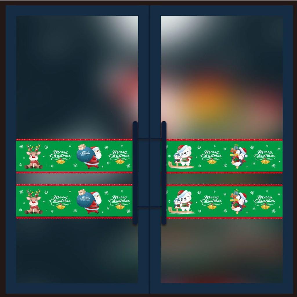 New Pvc Christmas Static Cling Window Decor Featuring Festive Santa Claus Design