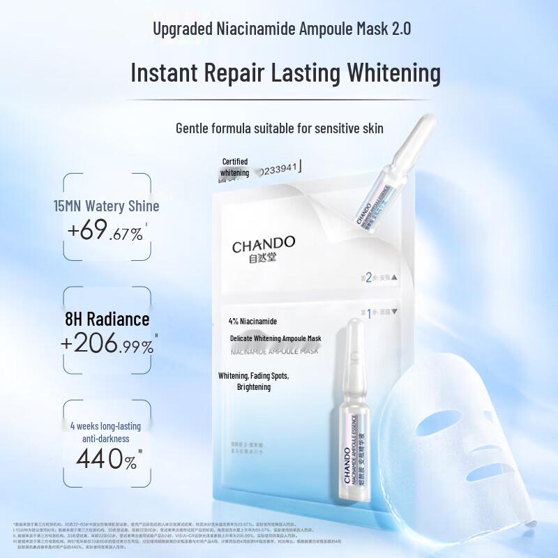 Chando Niacinamide Refining Whitening Ampoule Mask