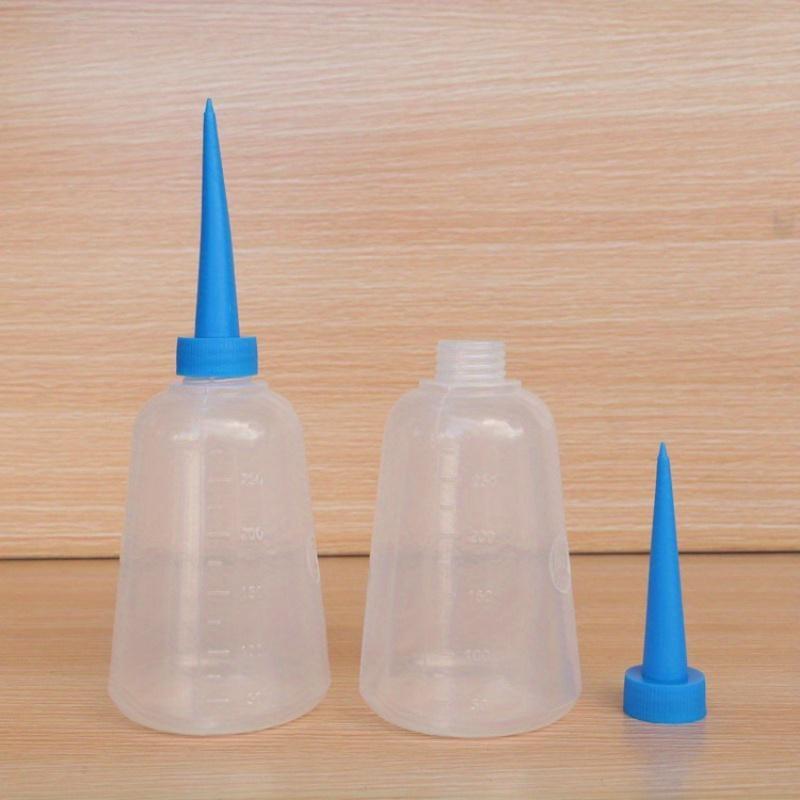 5Pcs 250ml PE Plastic Squeezable Tip Applicator Bottle Refillable Dropper with Needle Tip Caps Oil Bottles