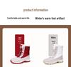 Women's Mid-Calf Fleece-Lined Waterproof Snow Boots - Non-Slip Thick-Soled Winter Ski Shoes
