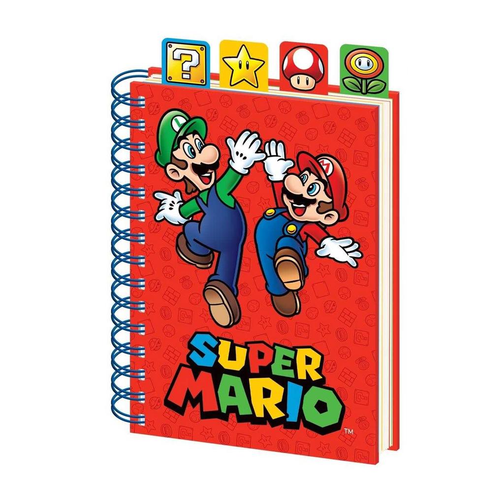 Super Mario Items A5 Wirebound Notebook