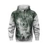Mode Tier Herren Hoodie Wolf 3D Druck Herbst Sweatshirt Hoodie Street Casual Sweatshirt Y2K Herren Übergroß Unisex Kleidung