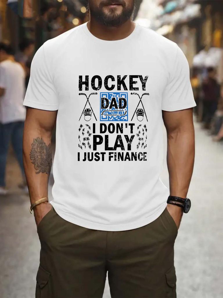 Hockey Dad Fathers Day Gift TShirt 100 Cotton ONeck Short Sleeve Summer Casual Mens Tshirt Streetwear