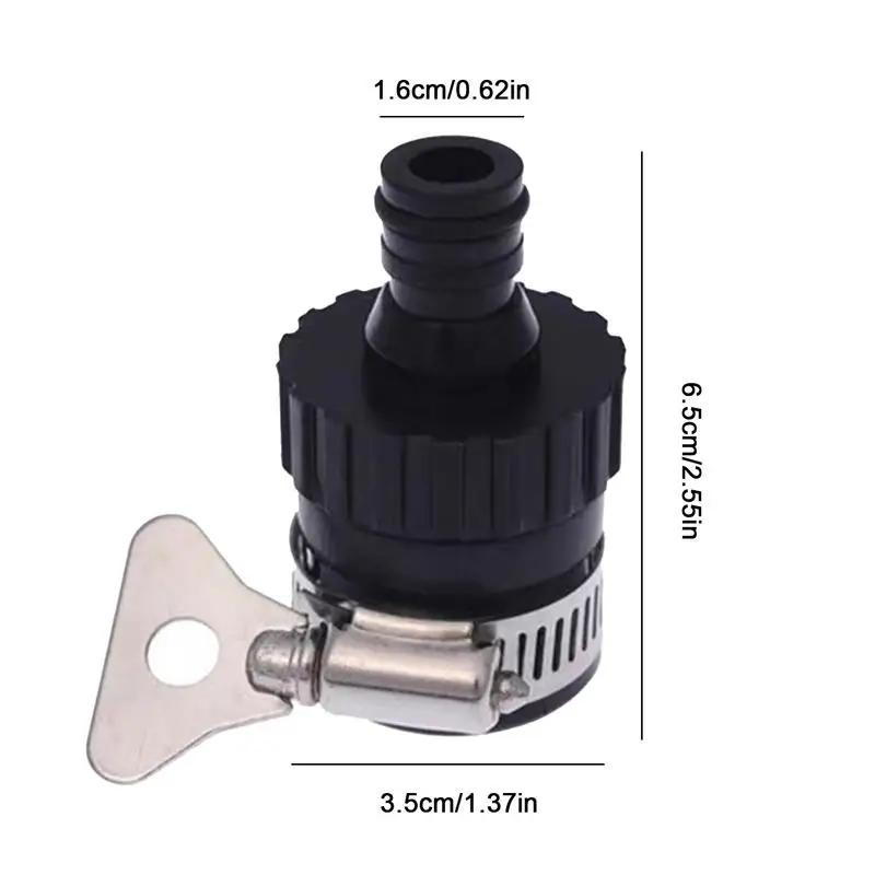 12mm-16mm Universal Faucet Adapter Plastic Hose Connector Quick-Connect Faucet Fitting for Car Washing and Garden Irrigation