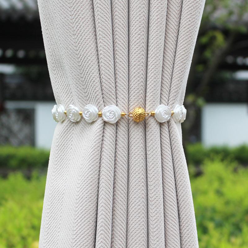 

Изысканная оконная ширма Shell Rose, Магнитное притяжение штор, Пряжка для штор, Магнитный ремешок для штор без пробивания 25CM 1pcs