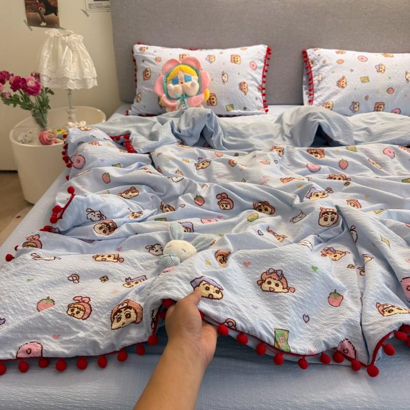 2026 A-Class Skin-Friendly Puff Cotton Bedding Set Soft Duvet Cover Bed Sheet Pillowcases