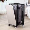 20" Aluminum-Magnesium Alloy Carry-On Suitcase with Front & Side Opening, Metal Pull Rod, and 24" Combination Lock.