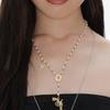 Eireve REVOLVER BEADS NECKLACE (GOLD&BEIGE)