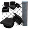 Internal Cap for Profile Post Roof 25x25 10 PCS BLACK