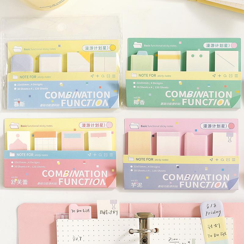 Kawaii Stickers 120/720 Sheets Bookmarks Memo Pad Cute Notepad Sticky Notes Pack School Office Supplies Aesthetic Stationery
