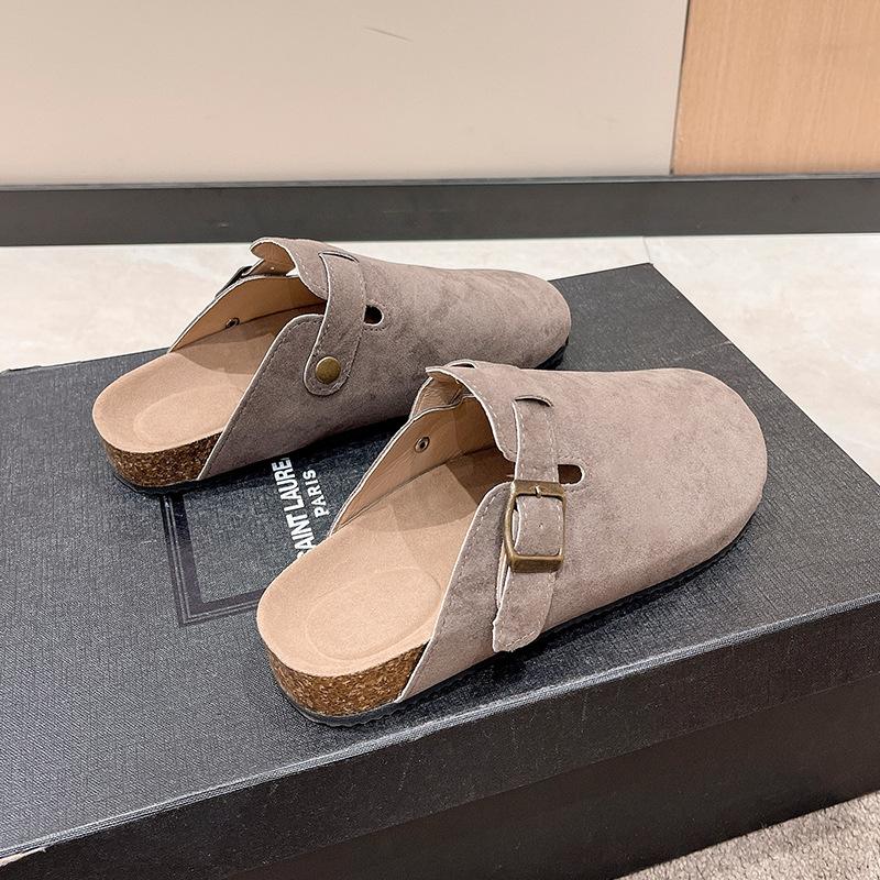 Herren Kork Clogs Sandalen Sommer Slipper Strandschuhe Zuhause Flache Hausschuhe mit Fußgewölbeunterstützung Modemarke Kork Clogs Schuhe für Herren
