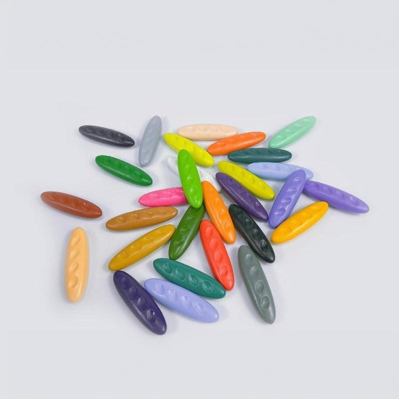 Pastelli Forma Arachide Lavabili Non si Attaccano alla Pelle Non Tossici Confezione da 24 Colori per Attività Artistiche Creative dei Bambini