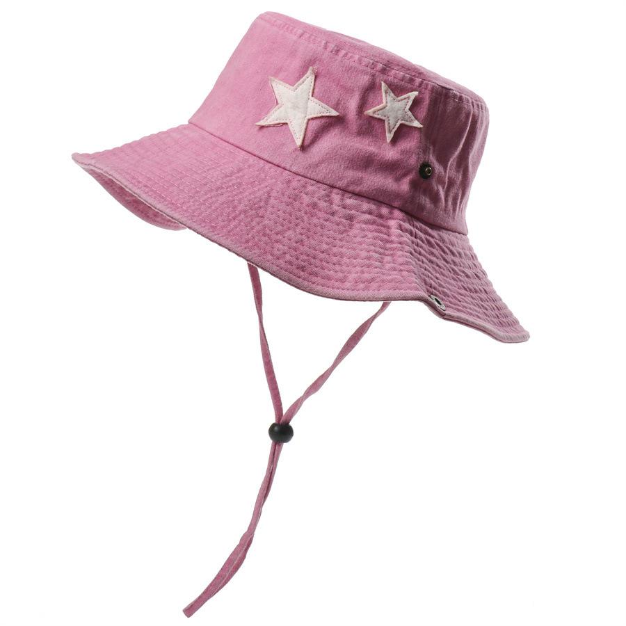 

New men s and women s pure cotton washed bucket hat men s outdoor sun hat mountaineering sun hat casual hiking fishing hat рожевий