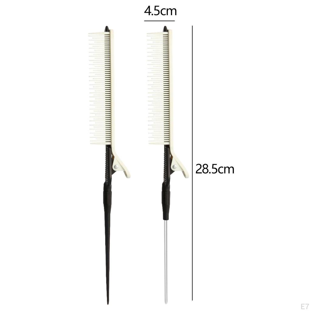 Clip Tail Comb, Heat Resistant, Precision Highlighting in for Evening Hair Styling,