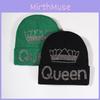 Pattern Crown Queen Winter Beanie Knitted Cap Warm Breathable Gifts Fashion