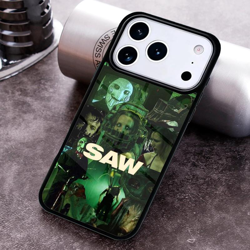 Saw Jigsaw Puppet Phone Case For iPhone 17,16e,15,14,13,12,11,Mini,Pro,MAX soft Silicone Cover