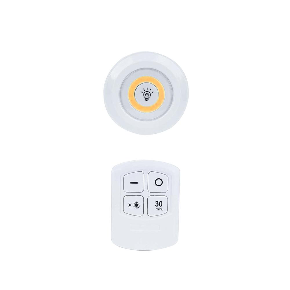 Dimmable LED Tap Lights with Remote Control, Wireless COB Night Light Wall Lamp for Bedroom WaLamp for Bedroom Wardrobe Bedside