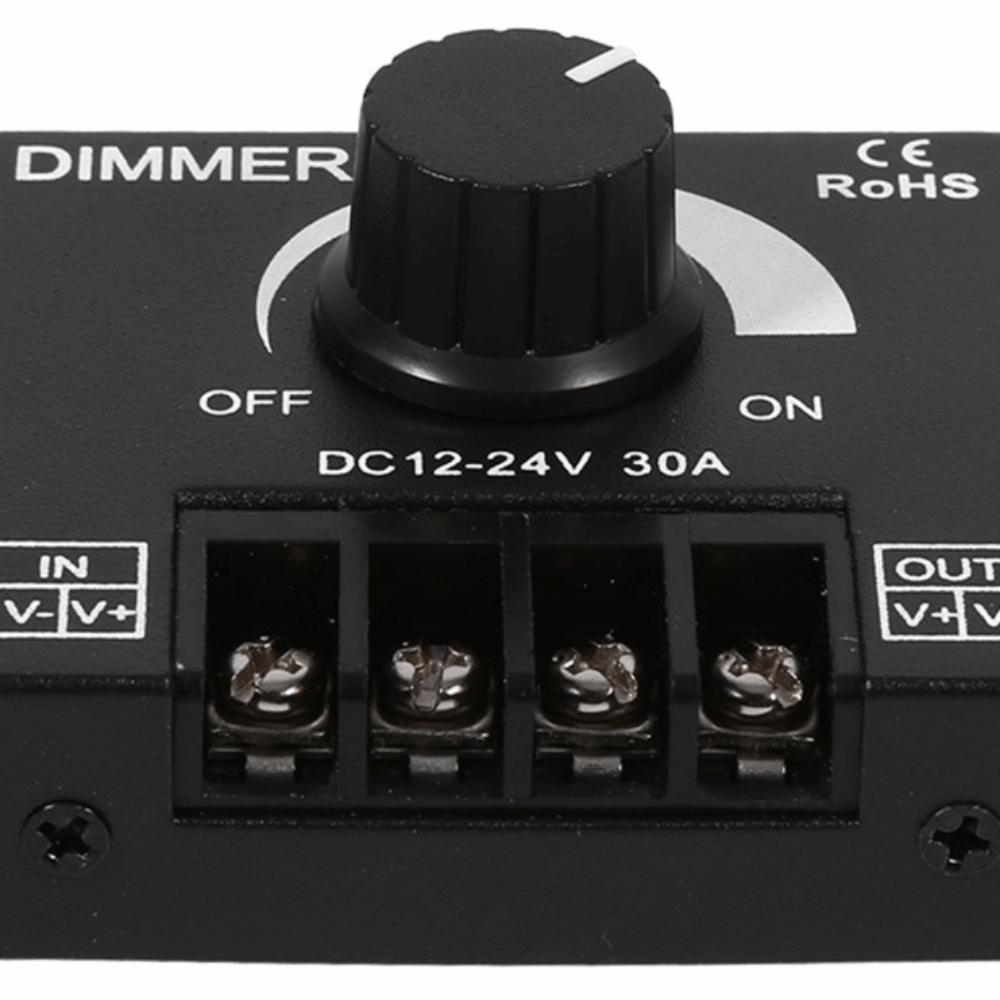 Metal LED Strip Light Controller 30A Current PWM Dimming Controller  Strip Light
