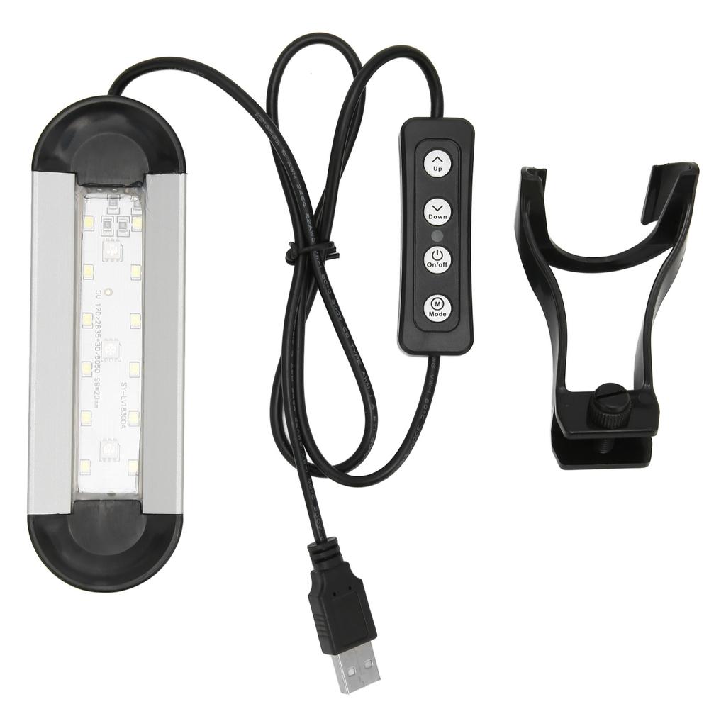 Aquarium Light Adjustable Full Spectrum LED Planted Fish Tank Clip Lamp for Aquarium Breeding Freshwater Fish Tank 6W
