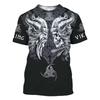 Printed T-shirt Men's Summer Short-sleeved Harajuku 3D T-shirt Men's Street Hip-hop Unisex T-shirt Top