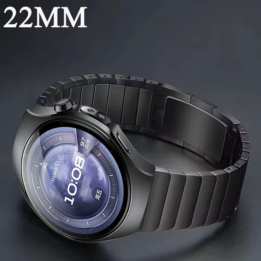 22mm Stainless Steel Band For Huawei Watch 5/GT5 Pro/GT5/GT4 3 2 46mm Metal Strap For Huawei Watch GT2E/GT2 Pro/Honor GS4 3 3i