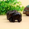 1/2 PCS Carved Home Decor Fairy Garden Animal Figurines Miniature Craft Elephant Statue Natural Wood