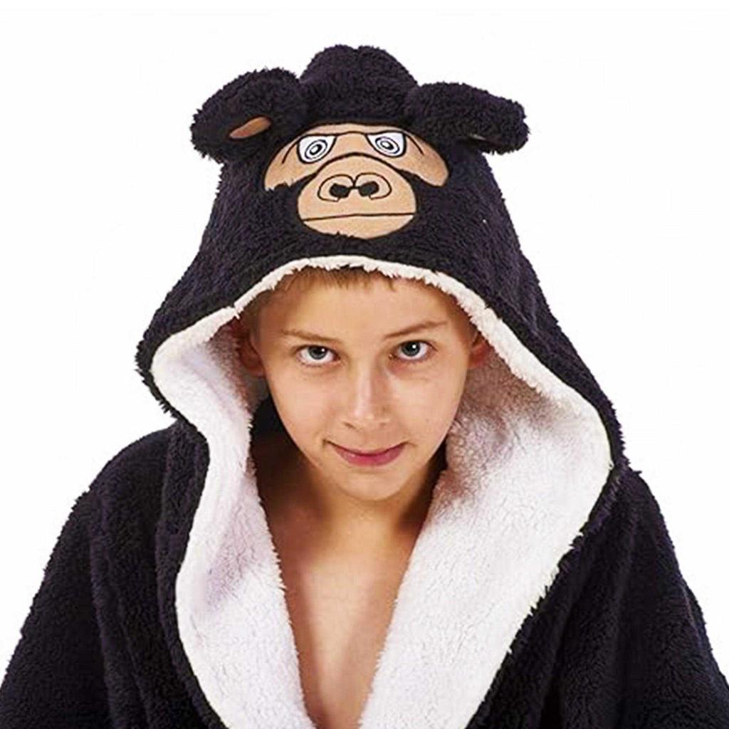 Keanu Childrens/Kids Gorilla Head Dressing Gown