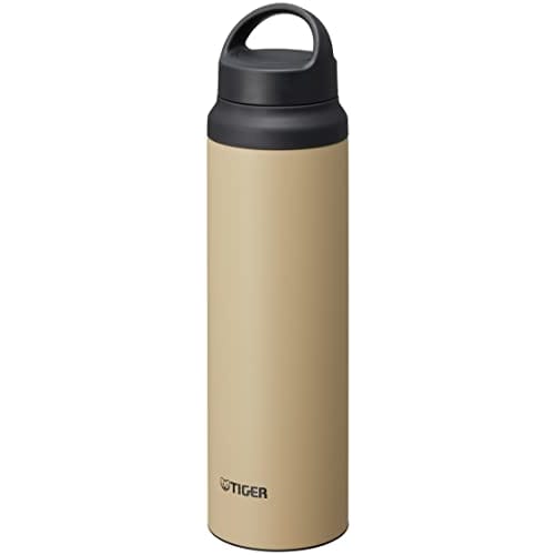 Tiger Thermos (TIGER) 800ml Water Bottle with Handle, Lightweight Stainless Steel Bottle, Perfect for Outdoors and Office Use, Pacific Beach (Beige),