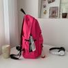 Trendy Cat Ear Canvas Backpack - Versatile School Style for Students
