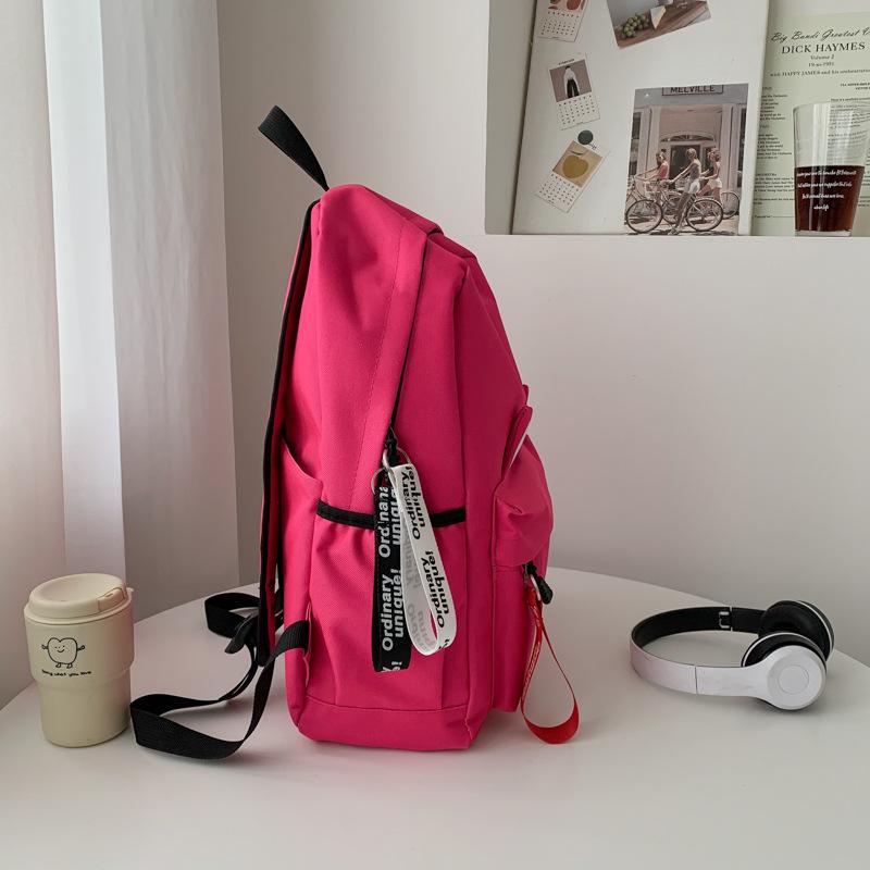 Trendy Cat Ear Canvas Backpack - Versatile School Style for Students