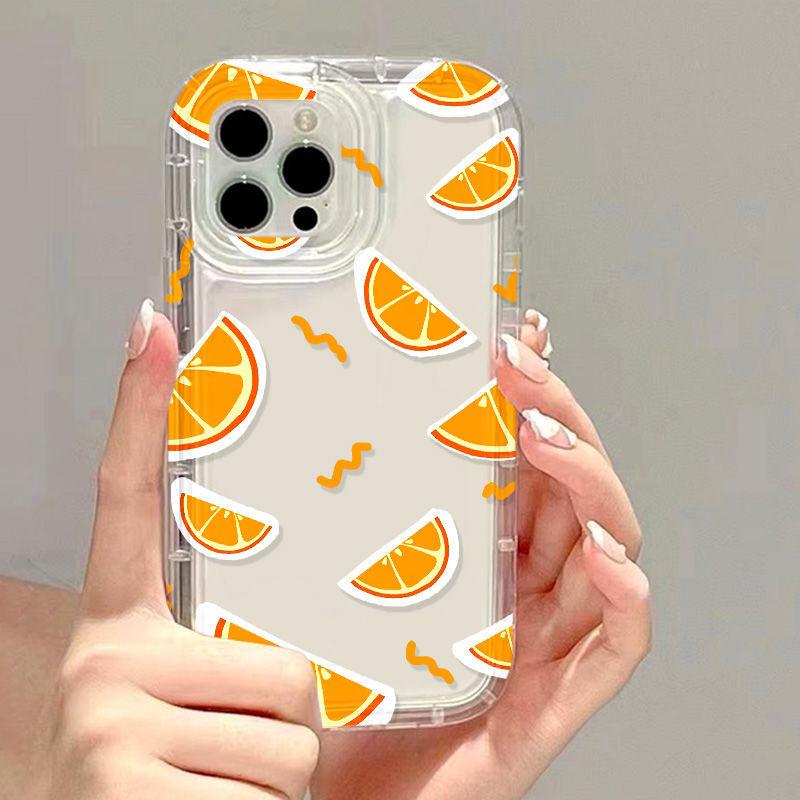 Delicious sliced orange for iPhone17promax mobile phone case Apple 14 large hole 16/13 new 15