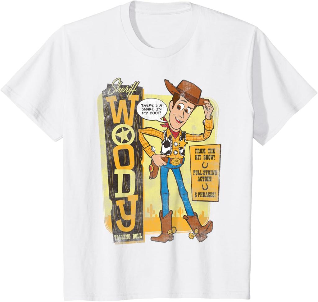 Hot Fashion Casual Disney Pixar Toy Story Sheriff Woody Talking Doll T-Shirt S-4XL Four Seasons
