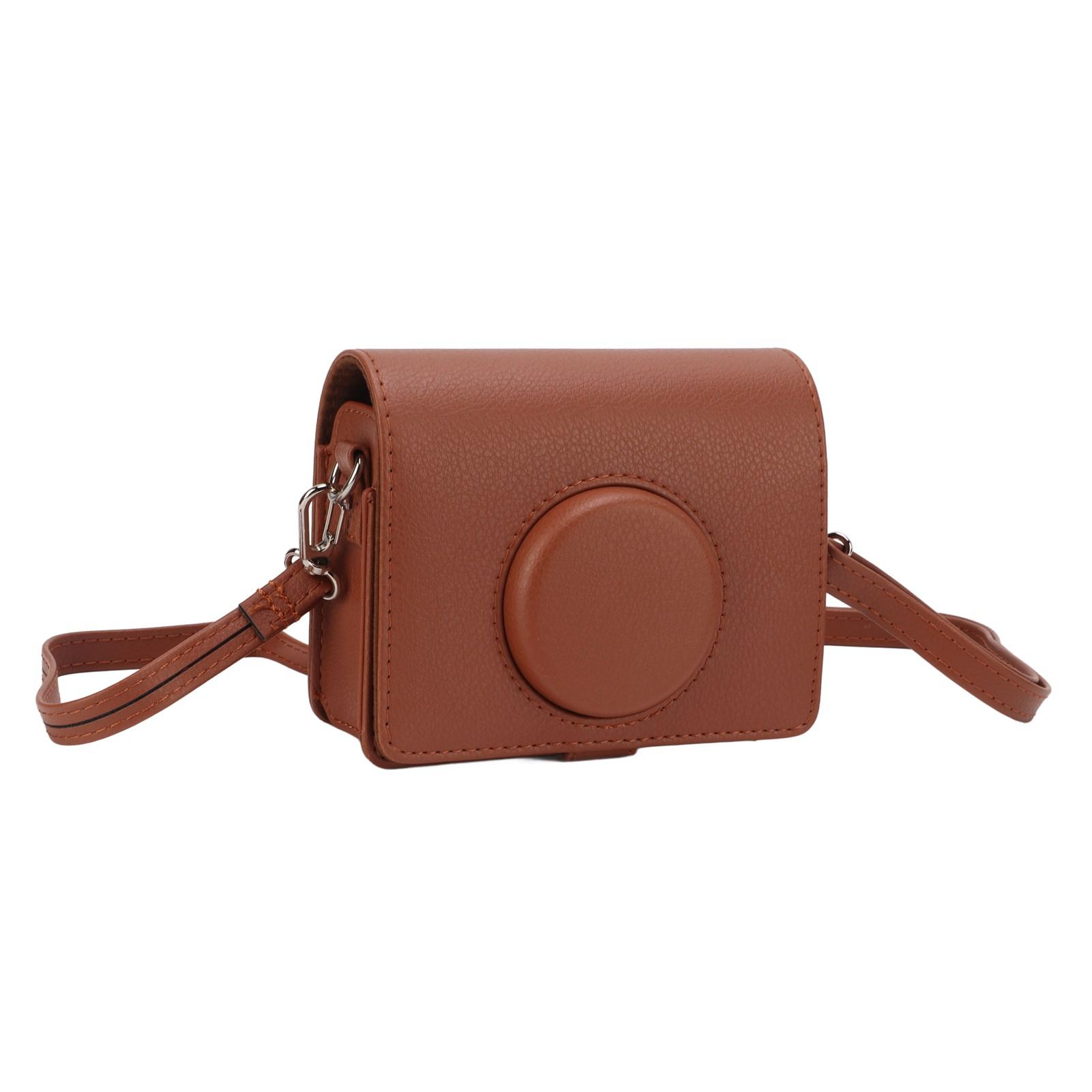 

Чехол для камеры, модная защитная сумка из искусственной кожи с плечевым ремнем для камеры Fuji Instax Mini Evo коричневый