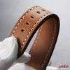 18mm 20mm 22mm 24mm Stitching Sports Watch Band Brown Genuine Leather Watch Strap Men's Steel Clasp Bracelet Universal Wristband