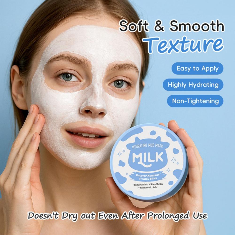 90g Milk Mud Mask Hydrating Deep Cleansing Smooth Skin Care