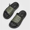 New Slippers Men's Summer Casual Trend One-word Drag Stepping On Shit Feeling Outside Wearing Platform Sandals 371286 green-J