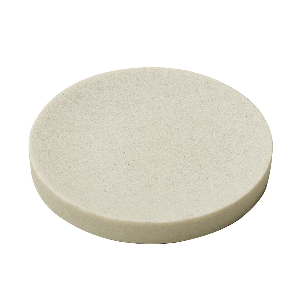 ideaco (ideaco) Stone-look Tray, Diameter 13.5cm X Height 1.5cm, AMENITY TRAY M, Stone Sand White