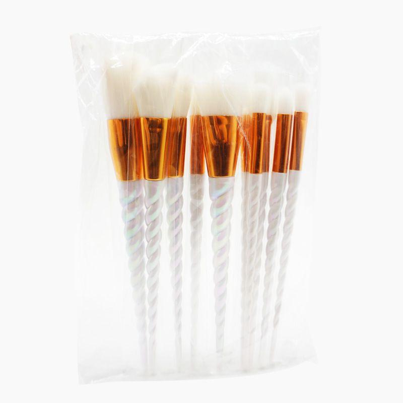 

Minaiqi Products in Stock New Fishtail Makeup Brush Set Beginner Neutral Brush Set Full Set Makeup Tools Man-made fiber 10 Conch White