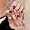 Press-On-Nägel Quadratische Falschnägel mit Glitzer-Design Künstliche Acrylnägel Glänzende Falschnägel Vollabdeckung Aufkleb-Nägel Klebe-Nägel für Damen