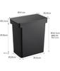 Yamazaki Airtight Rice 20kg with Measuring W41 X D24 X X X Tower Moisture and Oxidation Casters Product 5426 Container, Capacity, Cup, Black, Approx.