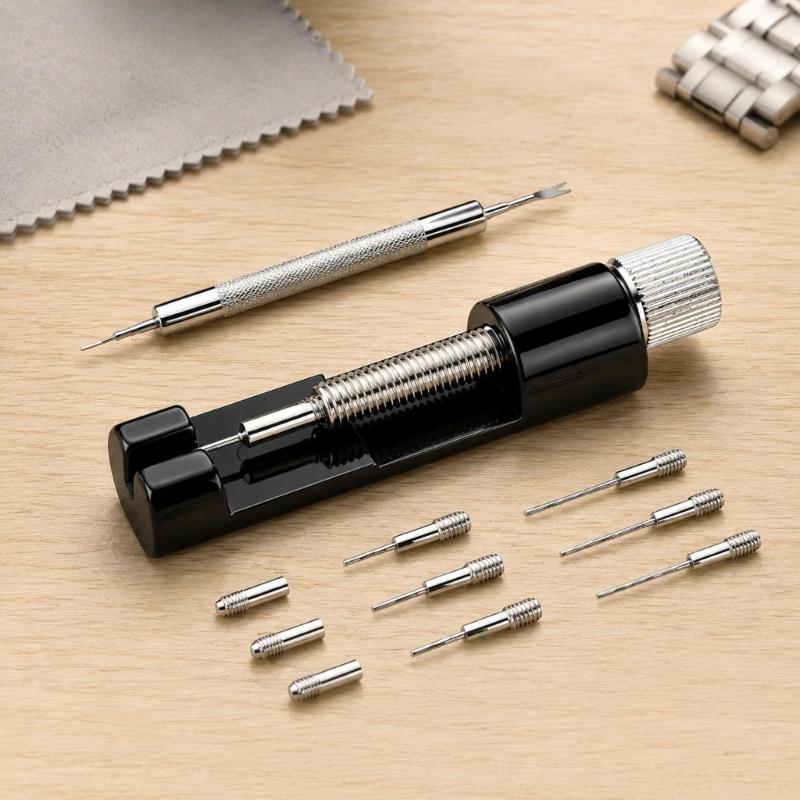 Watch Band Adjustment Tool Kits, Metal Watch Link Remover with Double-Ended Pin Tool and Replacement Working Part for Watch Strap Repair