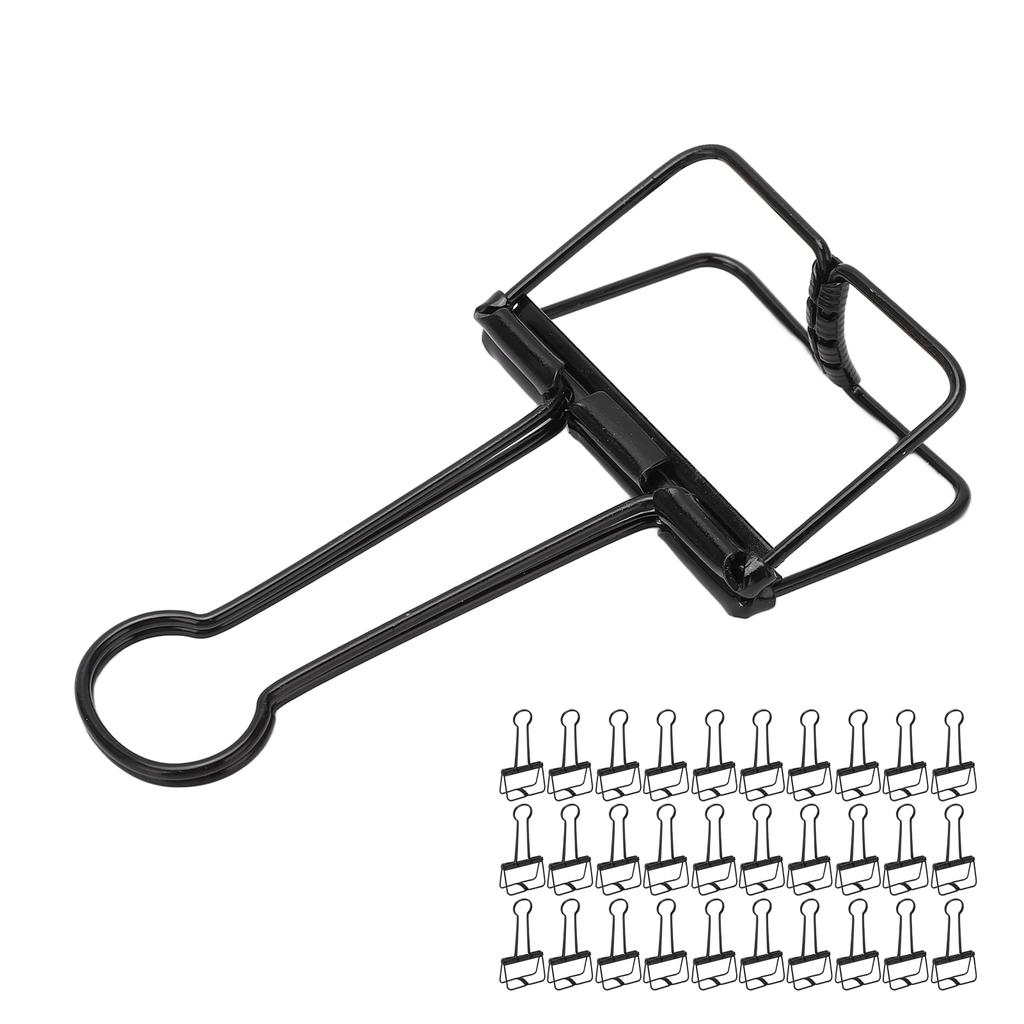 30Pcs Wire Binder Clips 2 Inch Hollow Out Strong Clamping Multi Purpose Small Binder Clips for Notes Tickets Papers