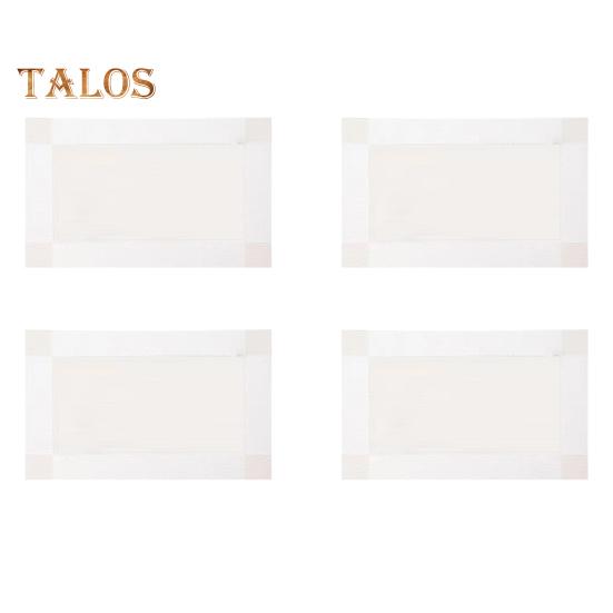 Zestaw 4 podkładek z tworzywa PVC, odpornych na ciepło, tkanych podkładek na stół, łatwych do czyszczenia, zmywalnych, ochraniaczy na stół, nowoczesnych dekoracji stołu