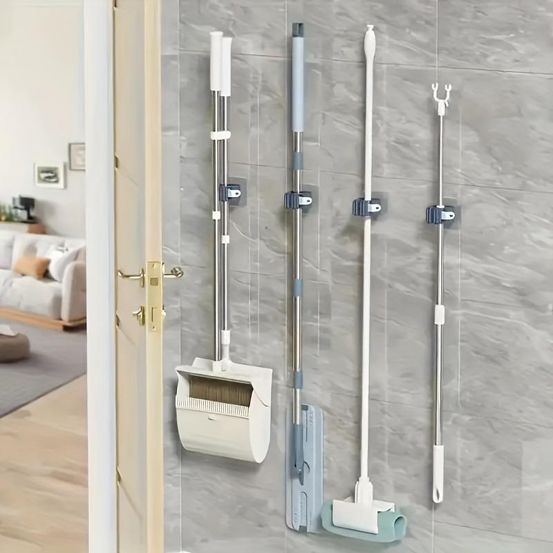 1PC Household bathroom non perforated mop holder, broom holder, and card holder