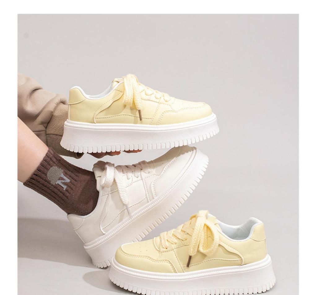 Scarpe semplici da tavola muffin con suola spessa autunnali per aumentare l'altezza nuove scarpe sportive e per il tempo libero