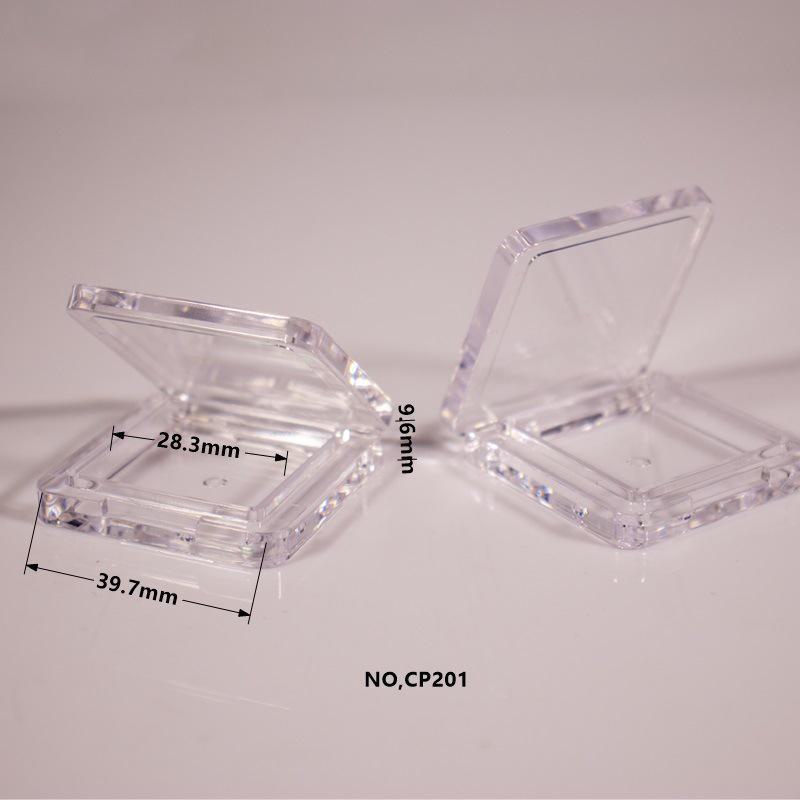 

Прозрачная квадратная коробка для румян одного цвета с пустым поддоном without aluminum plate, 39.7mm*39.7mm*9.6mm прозрачный