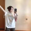 Pure Cotton White Short-sleeved T-shirt Women's New Popular Summer Loose Large Size Fat Mm Catties Half-sleeved Tops and Clothes