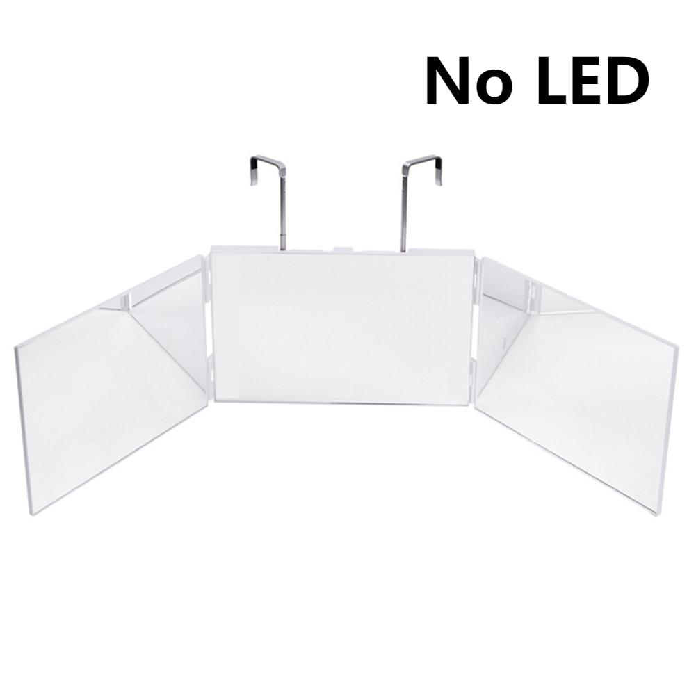 

Трехстороннее зеркало для самостоятельной стрижки со светодиодной подсветкой, складное зеркало на 360 градусов для самостоятельной стрижки, подвесное выдвижное зеркало для стрижки волос в трех направлениях