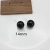 4mm 6mm 8mm 14mm Black Round Ball Imitation Pearl Stud Earring for Women Simple Temperament Ear Jewelry Christmas Day Girl